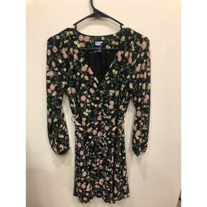 Long Sleeve Faux Wrap Dress Sz 4p Lands End